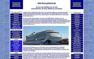 Screenshot Kiel-Kreuzfahrt.de früher